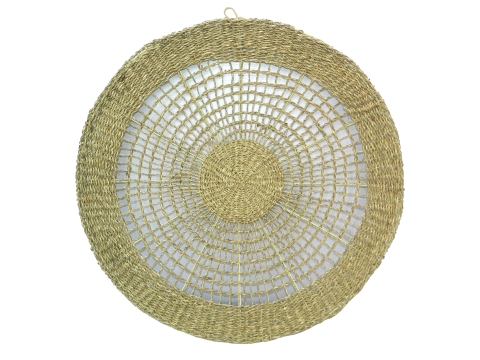 Round seagrass wall decor